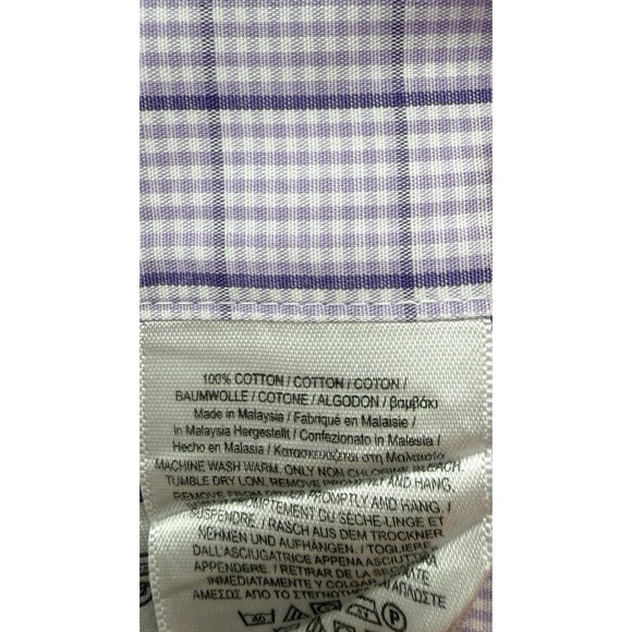 Brooks Brothers Mens L Purple Supima Cotton Mini Check Button Down Shirt NWOT - Picture 8 of 10
